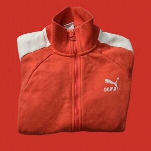 PUMA Red zip-up Womens Sweatshirt